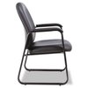 Alera Black Guest Chair, 25-7/8" L 36-5/8" H, Padded Closed Loop, Leather Seat, Genaro Series ALEGE43LS10B